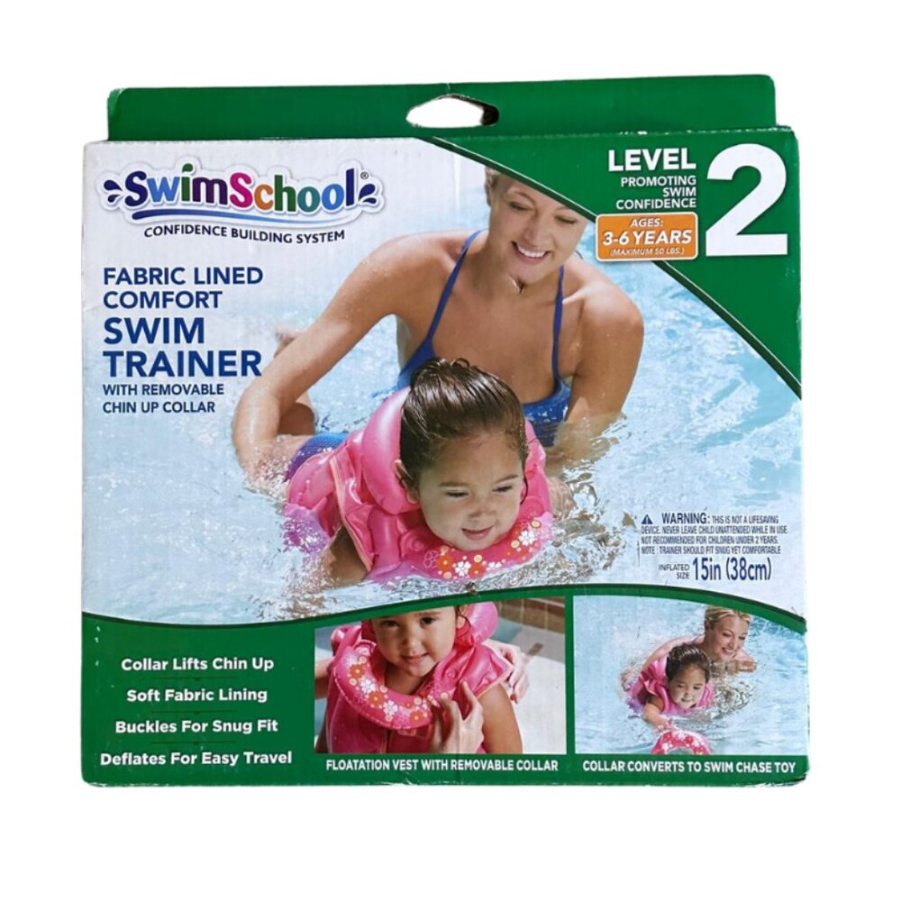SwimSchool Level 2 Fabric Lined Swim Trainer Pink NWT